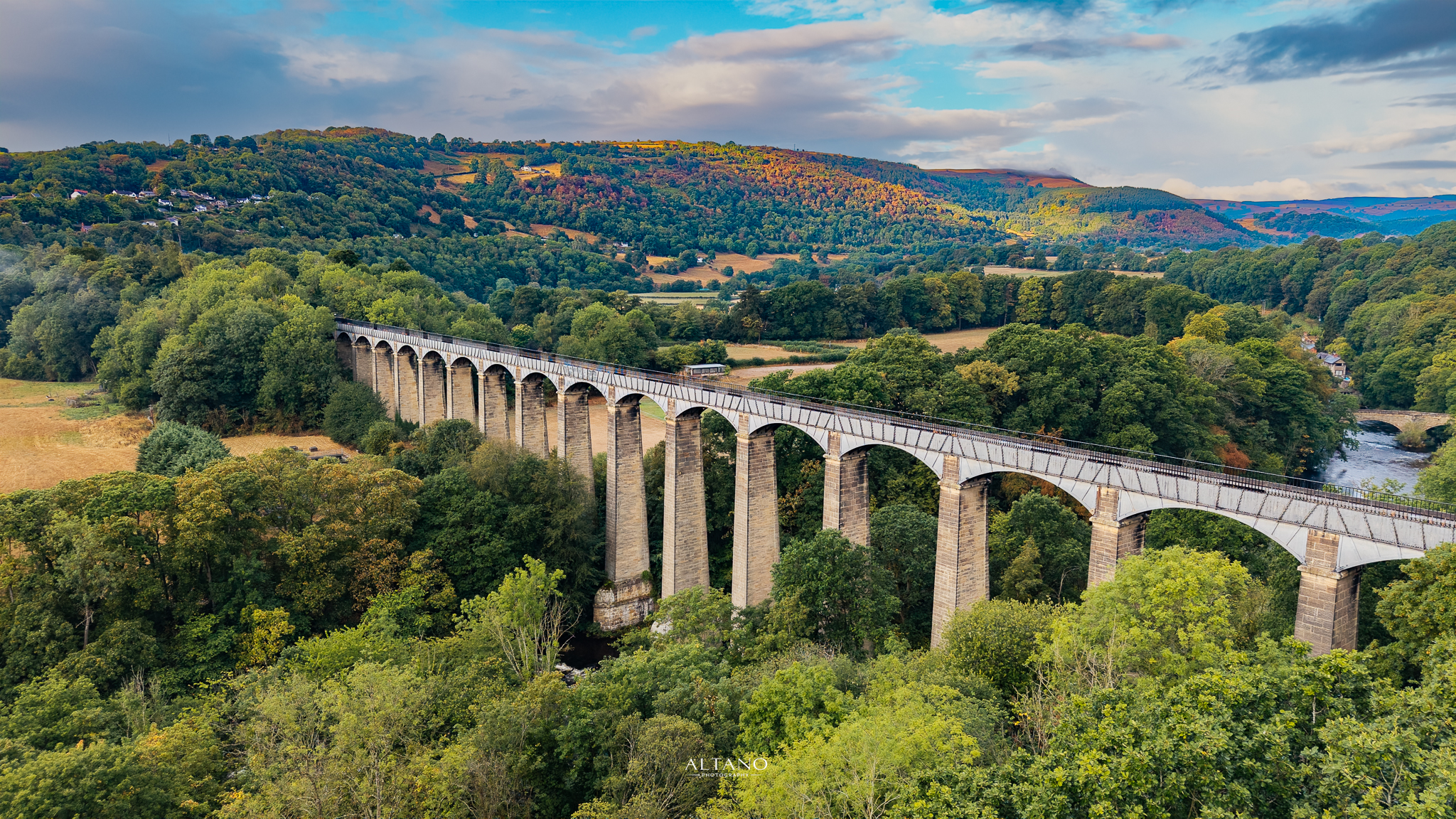 Pontcysyllte Aqueduct spanning the Dee Valley in North Wales