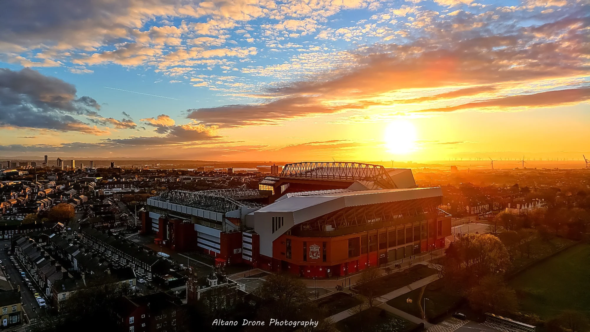 Anfield at Sunset, Liverpool